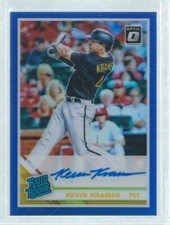 KEVIN KRAMER 2019 DONRUSS OPTIC BLUE HOLO PRIZM ON CARD AUTO ROOKIE RC #D 26/75