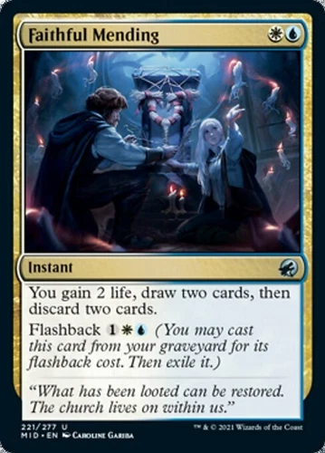 MTG Innistrad Midnight Hunt U Faithful Mending #221