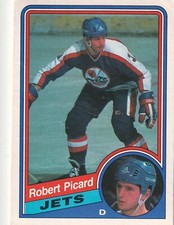 1984-85 O-Pee-Chee #345 Robert Picard Winnipeg Jets + (Yes 4 Free Mystery Cards)