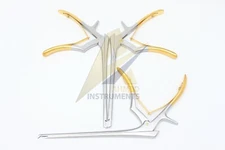 3 Pcs Set KERRISON Rongeurs 7",1mm, 2mm,3mm Up 45 Degree Gold Handle Instruments