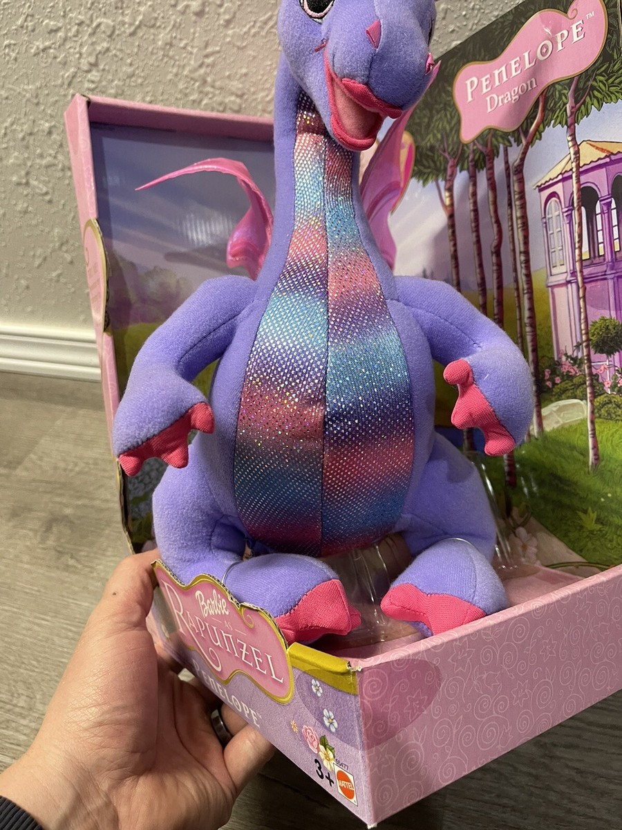 BARBIE RAPUNZEL PENELOPE PLUSH DRAGON WITH LOCKET UNOPENED