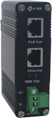 E-link Industrial Gigabit PoE++ Injector 48V 95W, DIN Rail, IP40, -40°C to 80°C