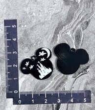 lot 50 pcs cartoon mickey head Metal Charm Earrings Pendant DIY Jewelry Making