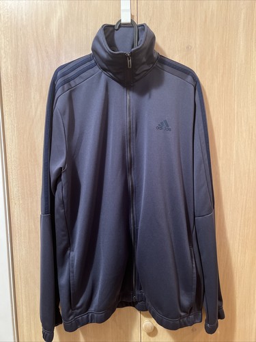 ADIDAS MENS ZIP TRACK JACKET Large Blue 