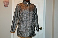 Dylan Los Angeles  Beautiful Reversible Faux  Gray Suede & Fur Jacket Sz Xs Nwot