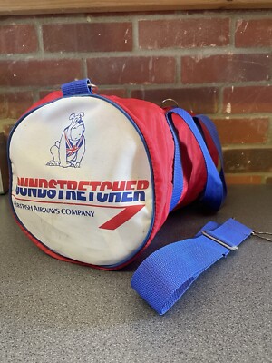 Pound Stretcher BA British Airways 80er Jahre TASCHE REISE VINTAGE RETRO RAR
