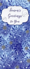 Shades of Blue Seasons Greetings to You Christmas Gift Card  Money Holder