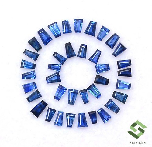 2.48 CTS Natural Blue Sapphire Tapper Cut 2.50x1.50 mm Lot 58 Pcs Loose Gemstone - Picture 7 of 8