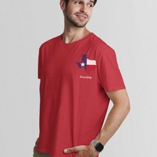 Texas UnisexTshirt-State Flag With Motto Printed