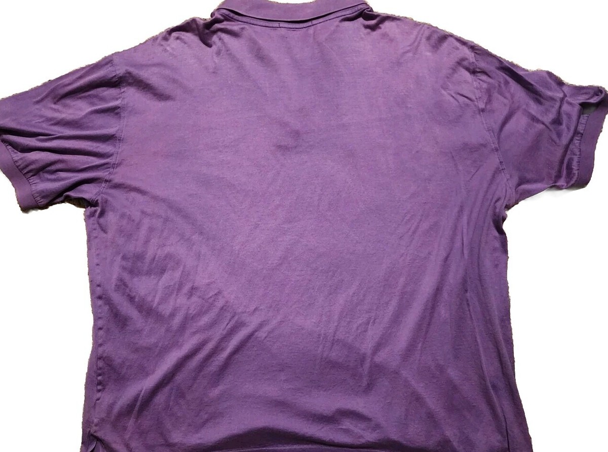 POLO RALPH LAUREN PURPLE LABEL Sz 2XL Short Made in Italy Polo