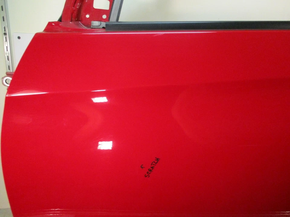2011 Honda CRZ CR-Z EX Left Driver Door Shell (Red-R81) - Image 2 of 4