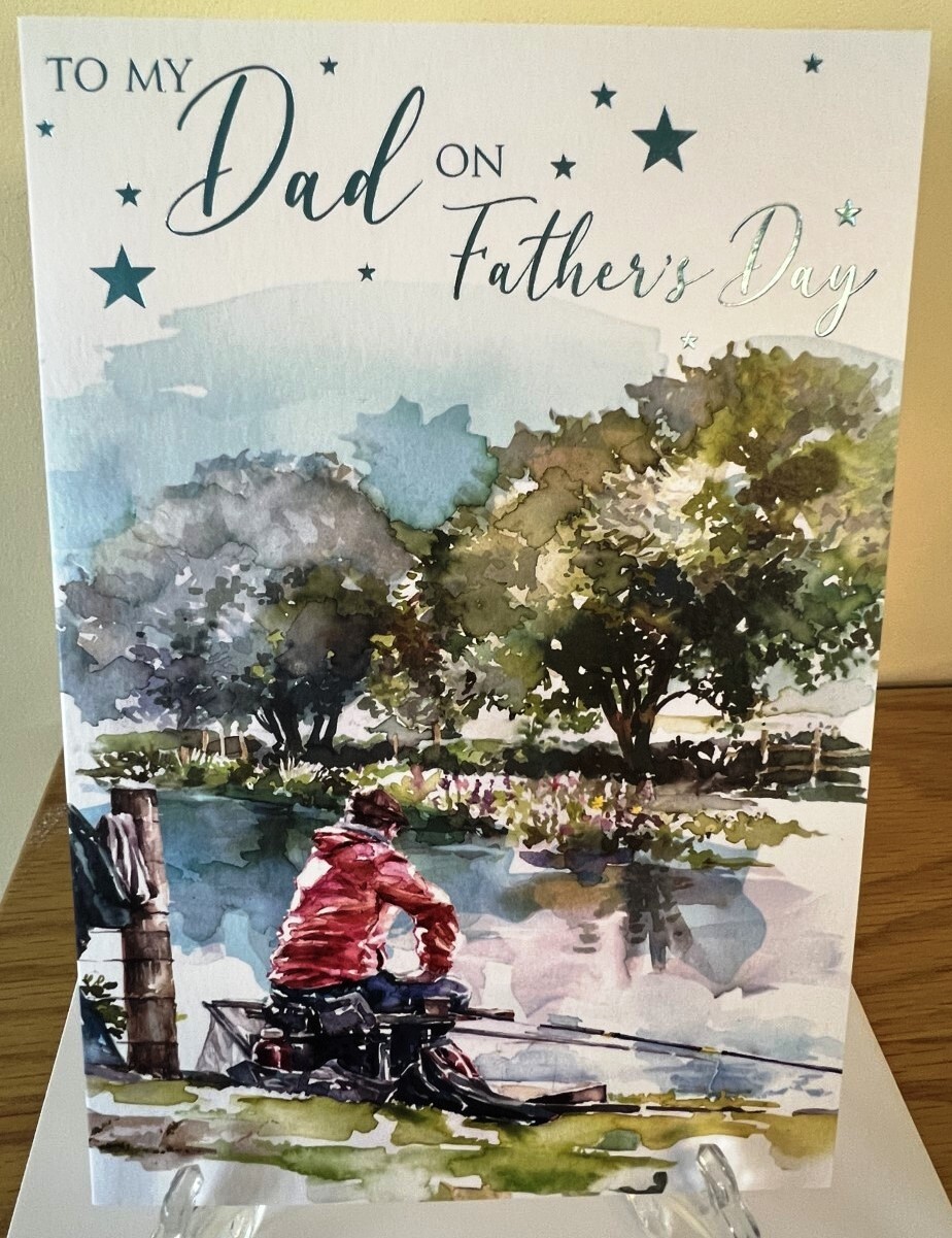 To My Dad On Fathers Day Card - Foil - Cherry Orchard - 5.7"" x 8.2""