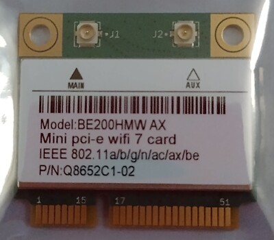 Intel BE200HMW mini-PCI-E WIFI 7 802.11BE Bluetooth 5.4