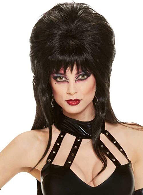 Elvira Mistress of the Dark Long Black Costume Wig NEW