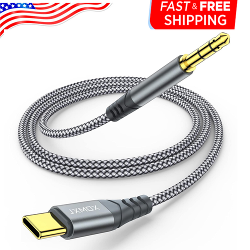 USB C to AUX Audio Jack Cable USB Type C to 3.5mm Headphone Stereo Cord Car - 第 1/6 張圖片