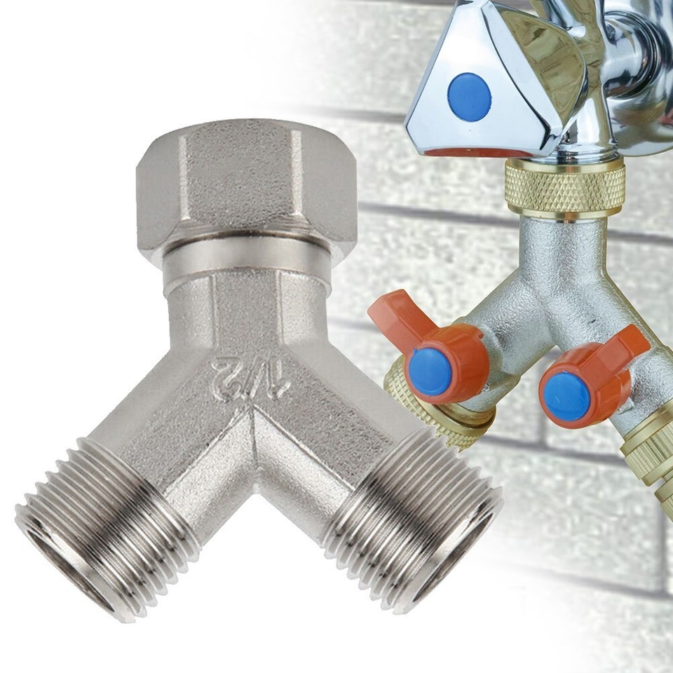 Y Shaped Copper Connector for Dishwasher and Washing Machine Taps 12