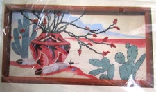 SOUTHWEST VISTA Embroidery Silkscreened Kit by Creative Circle 0723  Desert 8x16