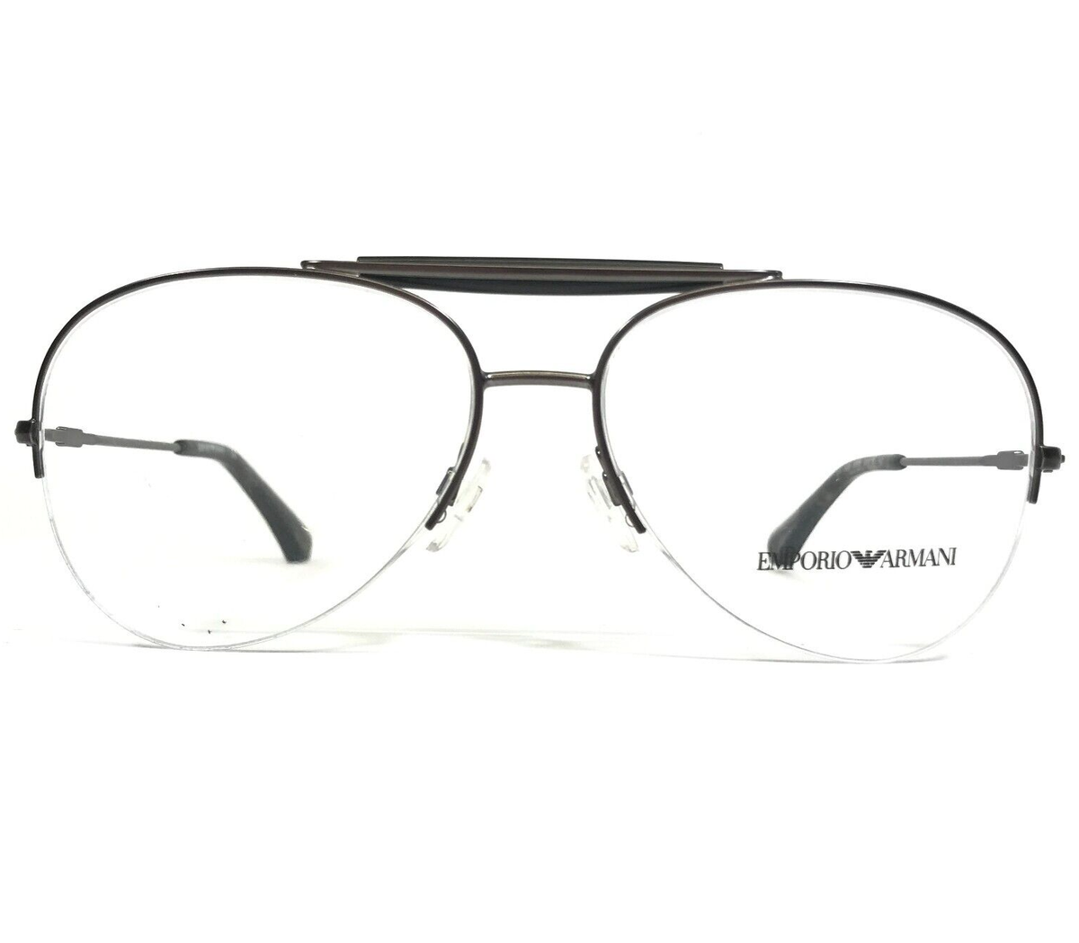 Emporio Armani Eyeglasses Frames EA 1020 3003 Gray Round Half Rim 
