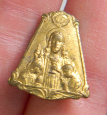 Religious gold tone First Holy Communion boy girl Jesus lapel scarf pin medal