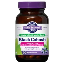Organic Black Cohosh Supplement for Menopause Relief 90 Count Non GMO