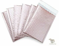 ProLine - Matte Metallic Rose Gold - Poly Bubble Mailers Envelopes 4" x 8"