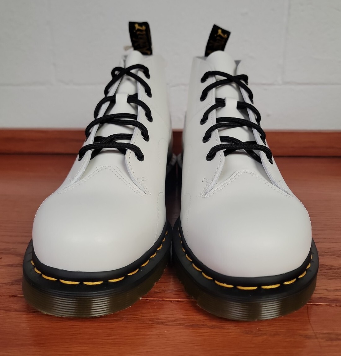 New Doc Dr. Martens Church Smooth Leather White Monkey Boots