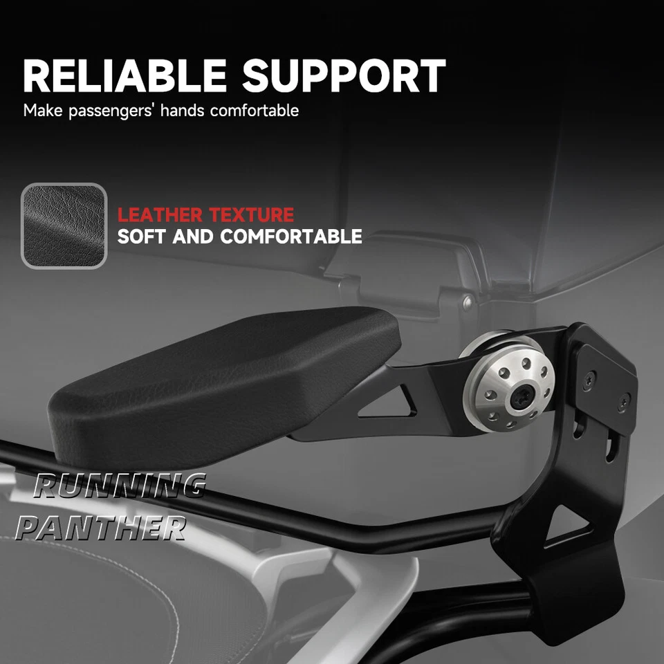 Reposabrazos ajustables para pasajero trasero moto BMW R1200RT R1250RT 2014-2025 Foto 4 de 4