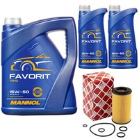 MotoröL Set Mannol 15W50 API Sl/ CF-4 7 Liter + ÖLfilter FüR Mercedes C-Klasse