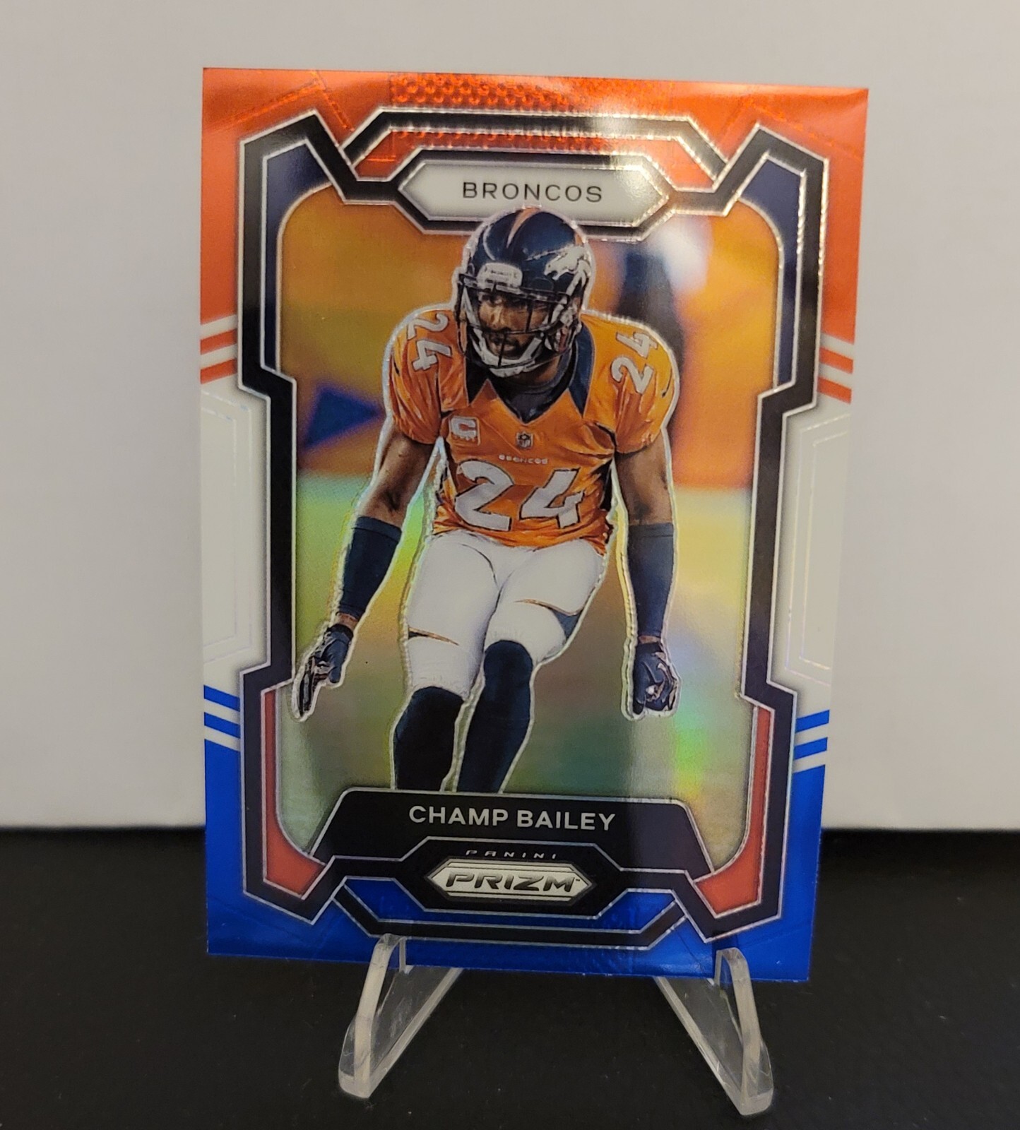 2023 Panini Prizm Football #91 Champ Bailey Red White Blue Prizm Denver