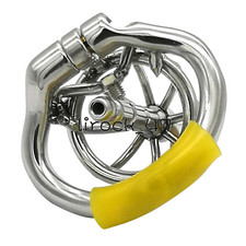 Stainless Steel Male Chastity Device with Urethral Tube Anti-Shedding Ring