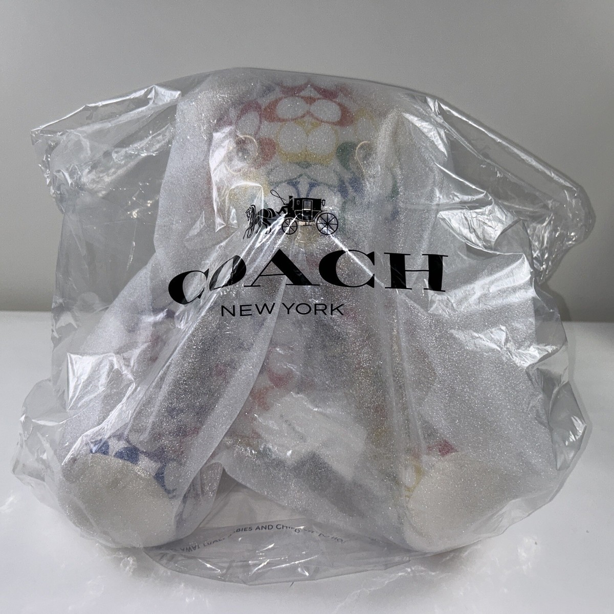 coachベアー NWT Coach Big Bear In Signature Canvas F75528 | eBay