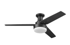 Harbor Breeze Mac II 52-in Matte Black Color-Changing Ceiling Fan W/Light Remote