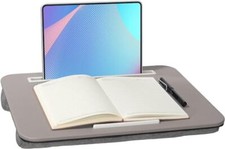 Lap Desk, Portable Laptop Desk Fits Up to 16  Laptops, with Tablet Medium Gray