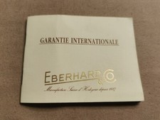 Eberhard & Co. Vintage Warranty Certificate Papers Aiglon ref.41016 year 2000