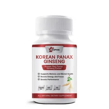 Korean Red Panax Ginseng Extrad 1600mg Capsules Caps - High Strength Ginsenoside