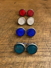 8 ASSORTED MINI REFLECTORS LICENSE PLATE MOTORCYCLE TRAILER