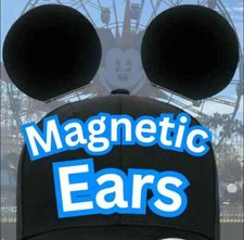 Removable Magnetic Mouse ears for Caps hats-snapbacks, baseball caps, brimless