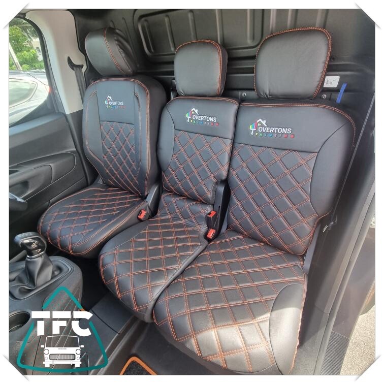 SEAT COVERS FOR Citroen Berlingo ECO LEATHER Bentley Stitching