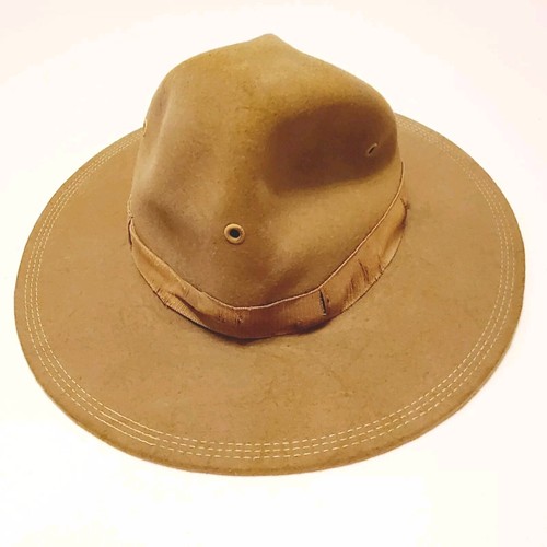 Vintage BSA Campaign Hat Boy Scouts of America Size 7- 1/8