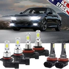 6pcs LED Headlight High-Low Beam Fog Light Bulbs Kits For Honda Accord 2013-2015