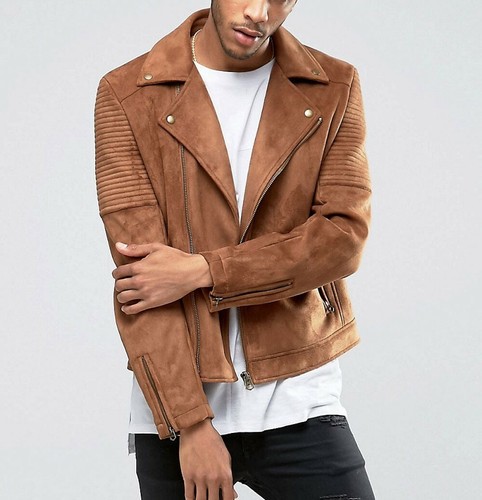 90s Men's Genuine Suede Leather Jacket 
