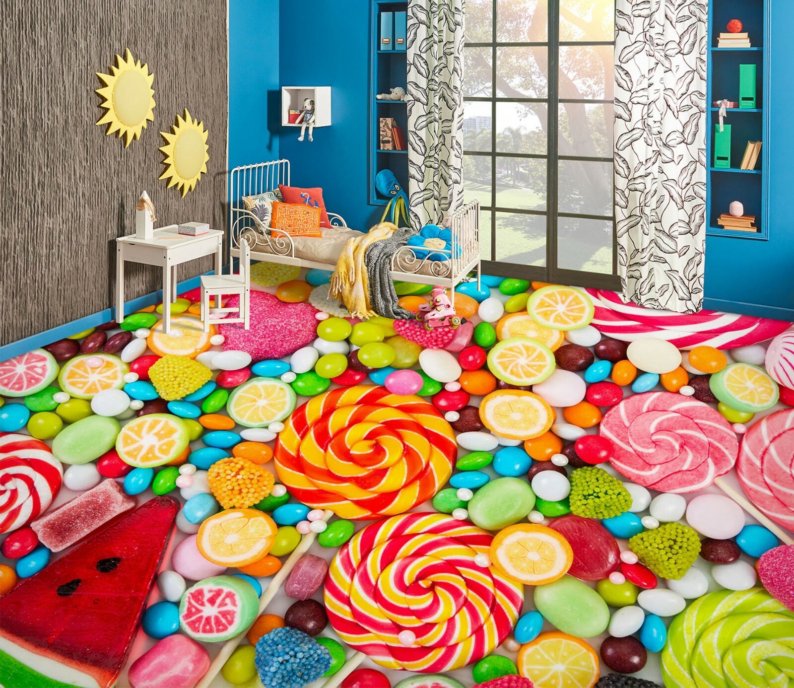 3D Red Lollipop 2660 Floor WallPaper Murals Wall Print Decal AU Zoe