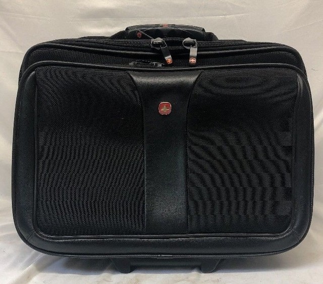 Swiss Army Rolling Travel Carry On Laptop Bag w. travel Binder NEW