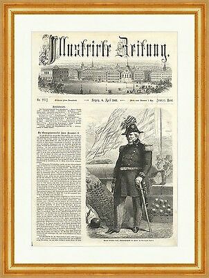 General Winfield Scott, Oberbefehlshaber des Heeres USA Kanone Holzstich E 11305