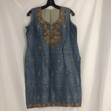 Women Ethnic Kurti Tunic Kurta Shirt Embroidery Boho Style Size Medium