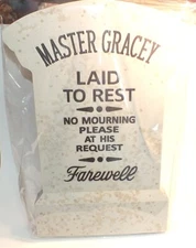 Disney Parks Haunted Mansion Master Gracey Foam Tombstone Halloween Decor WDW