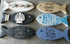 wünderschöne handgearbeitete Dekofische aus Holz, ca 30cm