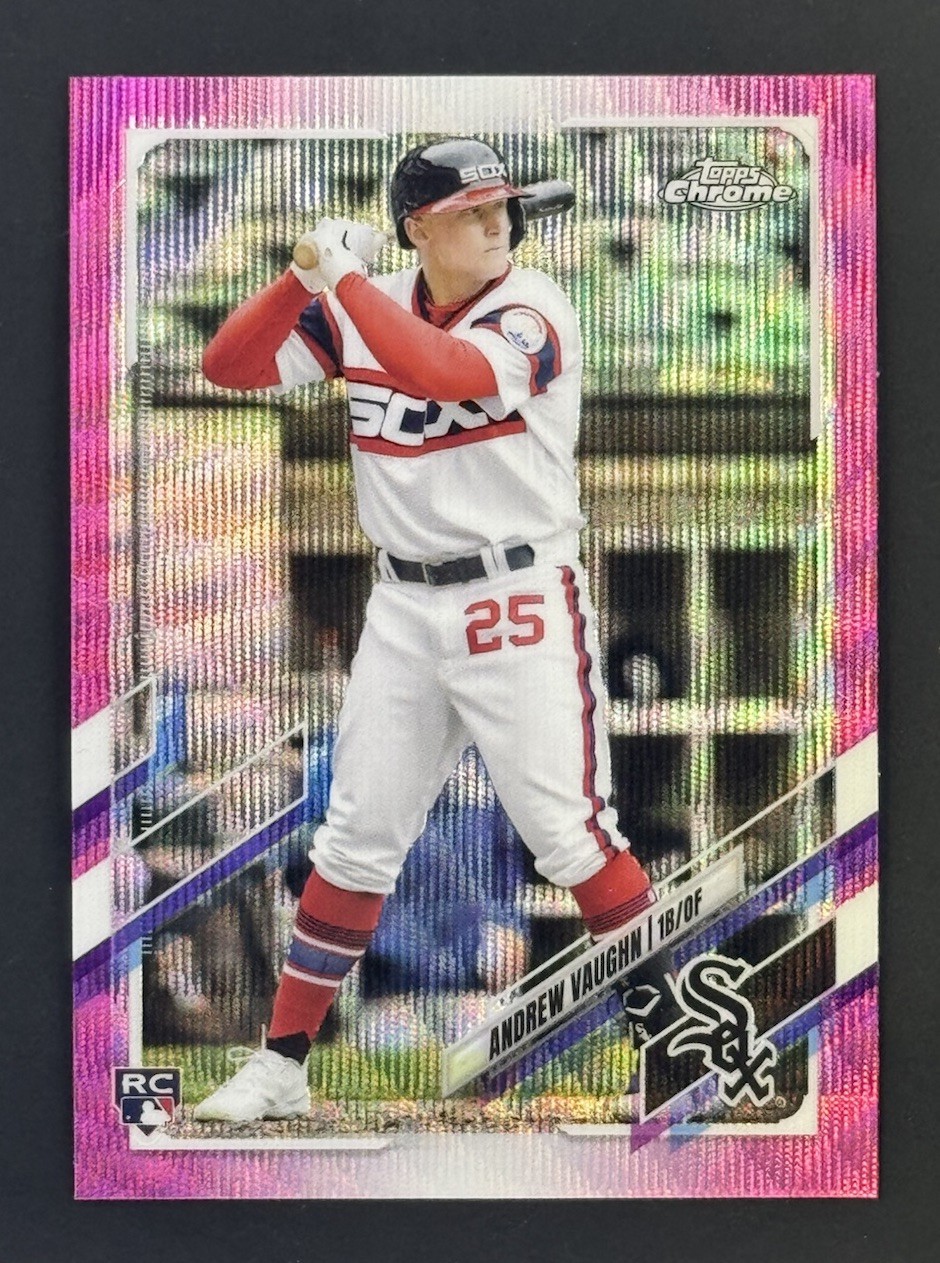 2021 Topps Chrome Update Series - Andrew Vaughn #USC72 Pink Wave Refractor (RC)