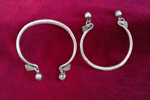 Hand Miao Silber Phönix Armreif Armband - handgeschnitzt Armreif Ethno Boho 1 Stück - Bild 5 von 13
