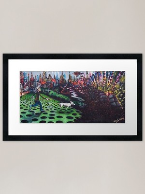 Walking God Gerahmter Kunstdruck Gerahmtes Wandbild Poster Leinwanddruck Bild